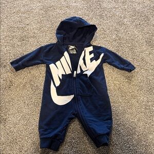 Nike Kids Dark Blue Hooded Footie